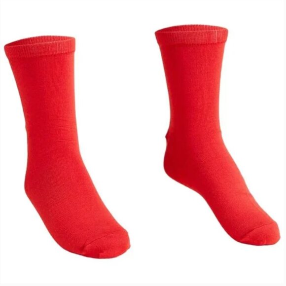 Size 7-9 - TORRID - 2 Pack of Socks - Holiday Skulls Bones + Solid Red NEW - Picture 1 of 4